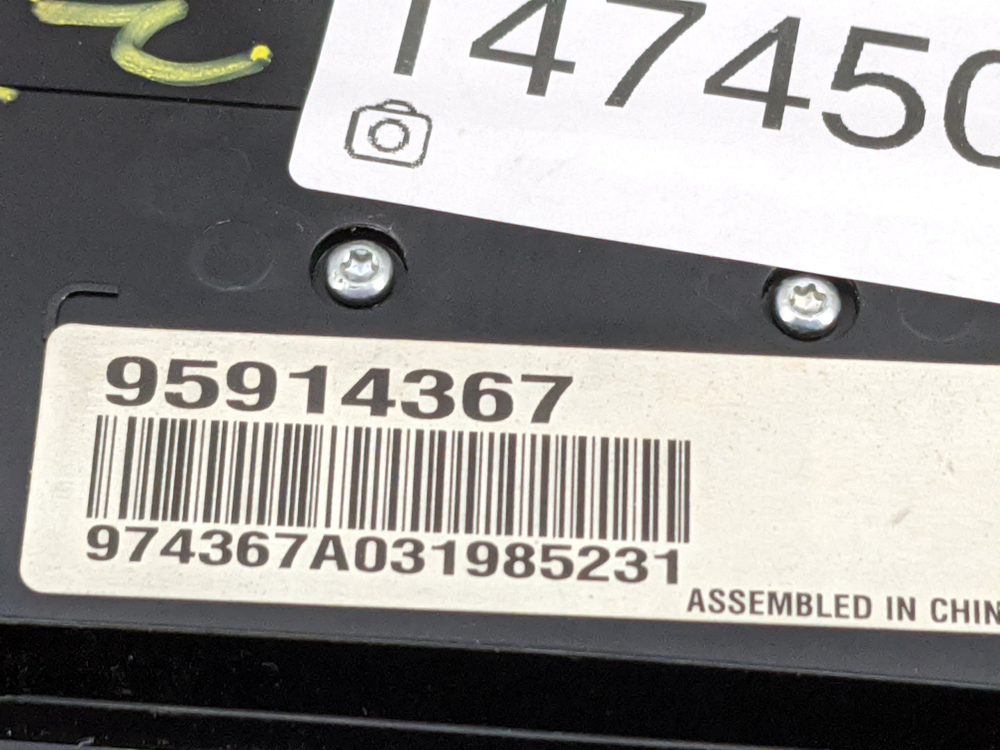 2011-2016 Chevrolet Cruze Radio Control Panel 1474504 - Oemusedautoparts1.com