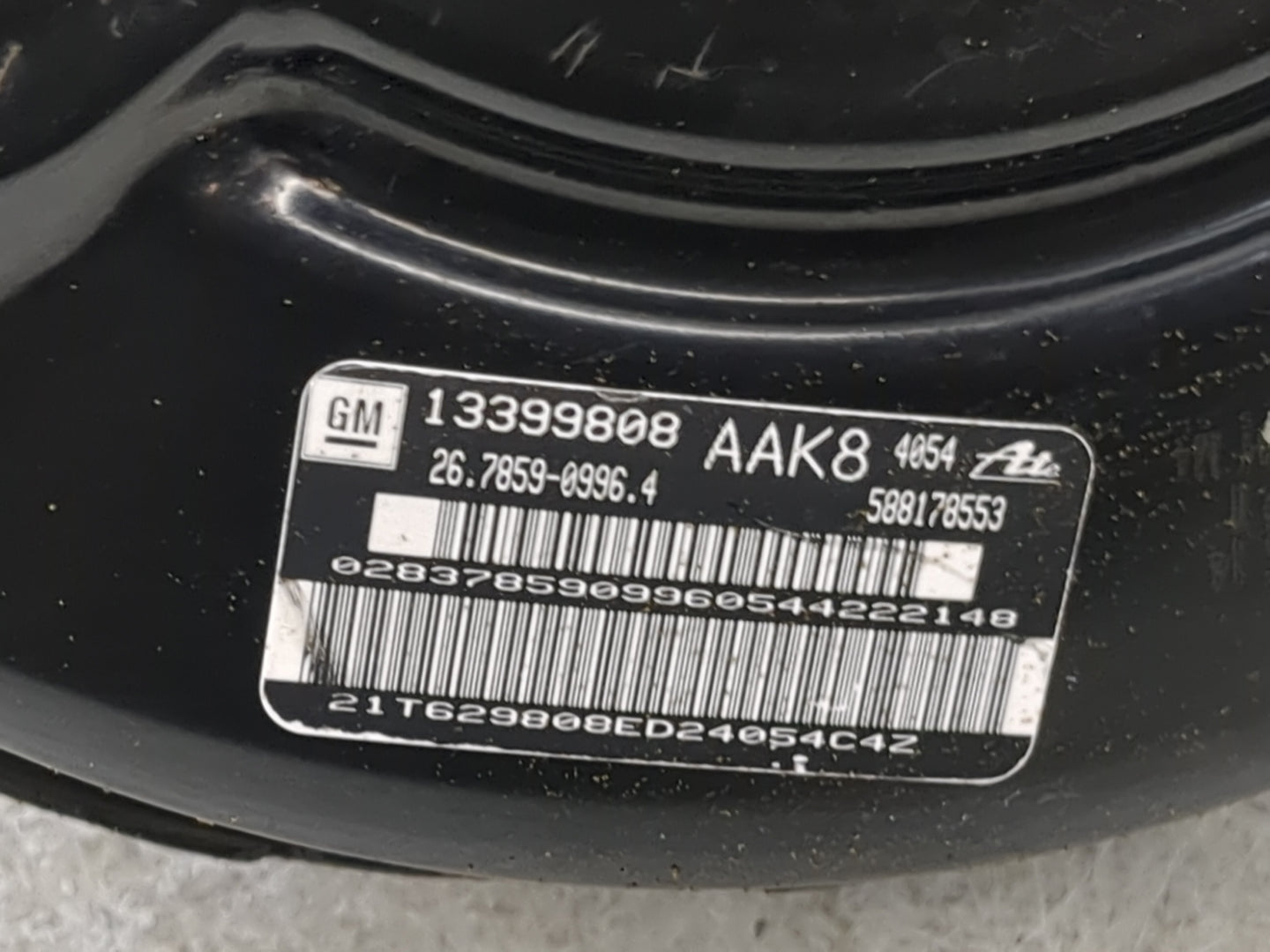 2011-2016 Chevrolet Cruze Power Brake Booster Oem 5030429 - Oemusedautoparts1.com