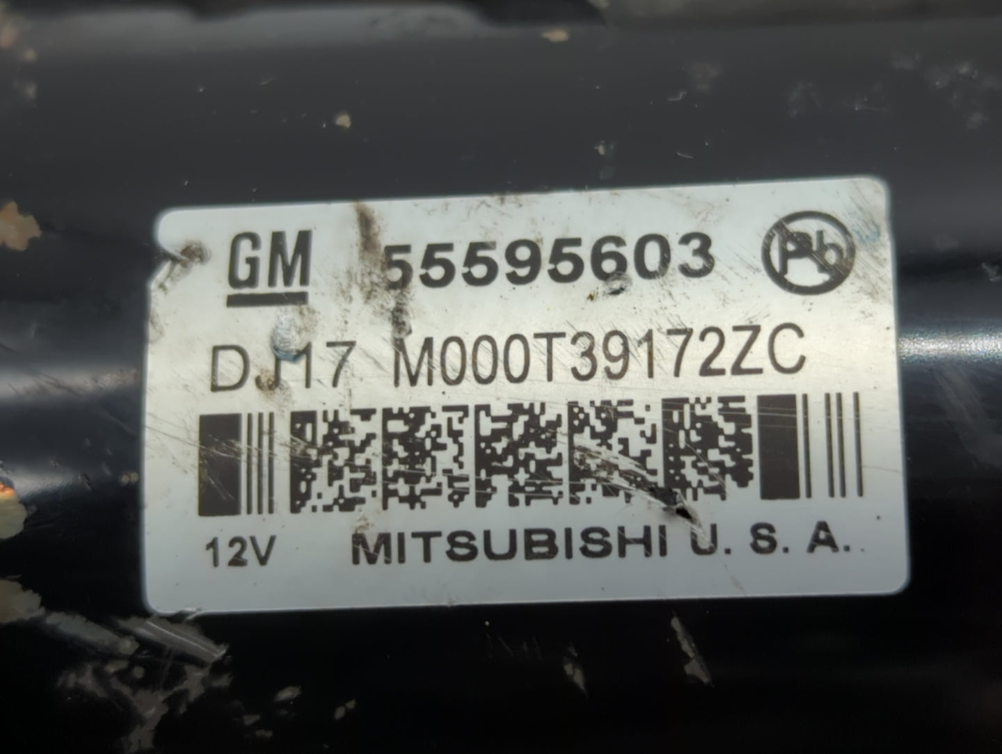 2011-2016 Chevrolet Cruze Car Starter Motor Solenoid OEM P/N:M000T39172ZC 55595603 Fits OEM Used Auto Parts - Oemusedautopar