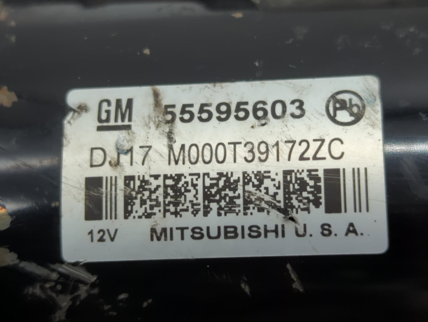 2011-2016 Chevrolet Cruze Car Starter Motor Solenoid OEM P/N:M000T39172ZC 55595603 Fits OEM Used Auto Parts - Oemusedautopar