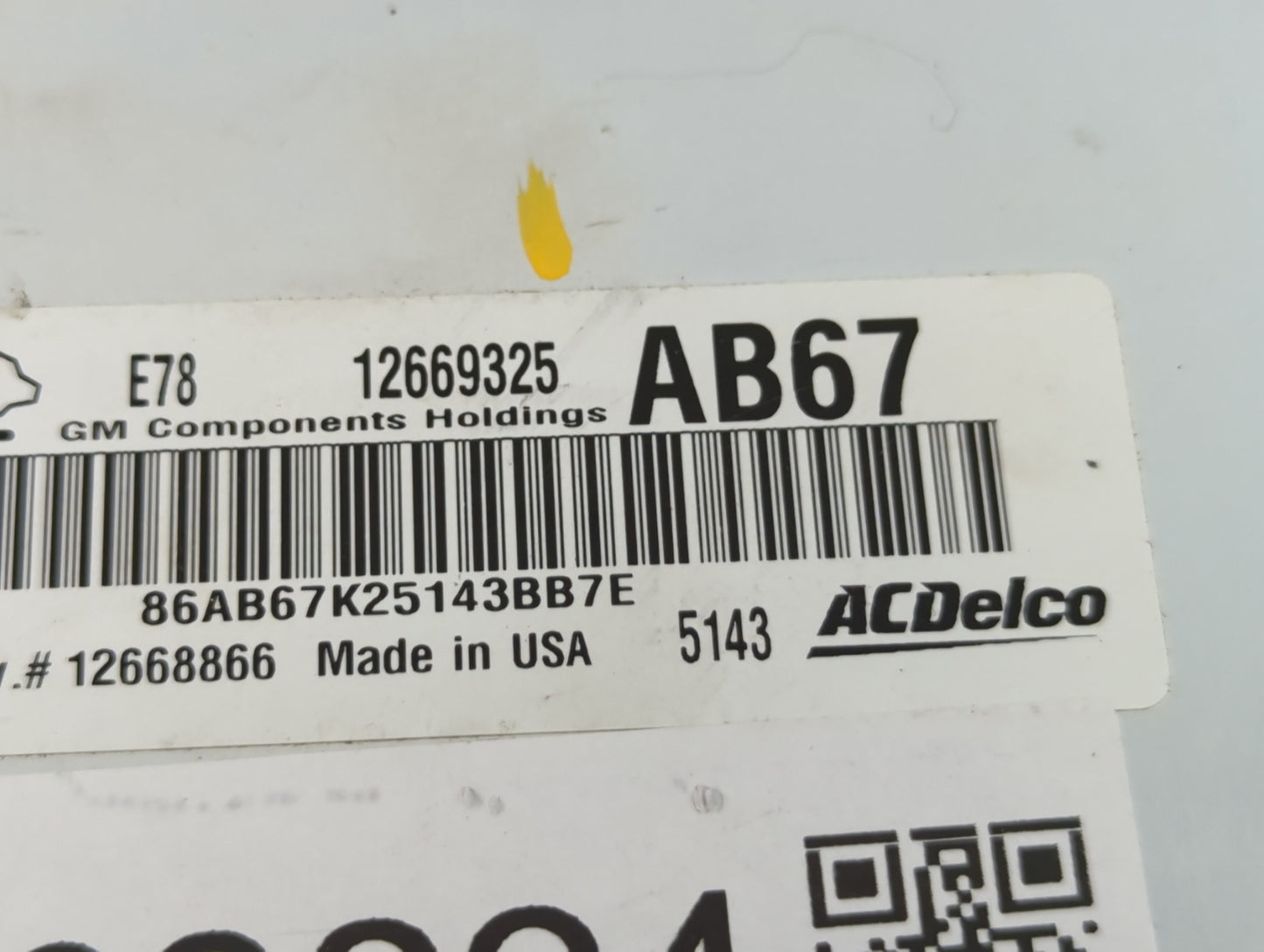 2012-2016 Chevrolet Cruze PCM Engine Control Computer ECU ECM PCU OEM P/N:E78 12669325 12669325 Fits OEM Used Auto Parts - O