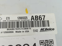 2012-2016 Chevrolet Cruze PCM Engine Control Computer ECU ECM PCU OEM P/N:E78 12669325 12669325 Fits OEM Used Auto Parts - O