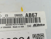 2012-2016 Chevrolet Cruze PCM Engine Control Computer ECU ECM PCU OEM P/N:E78 12669325 12669325 Fits OEM Used Auto Parts - O