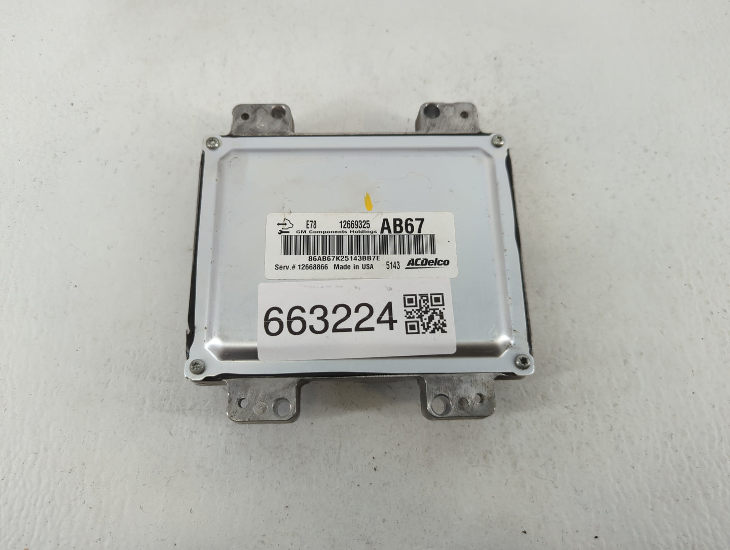 2012-2016 Chevrolet Cruze PCM Engine Control Computer ECU ECM PCU OEM P/N:E78 12669325 12669325 Fits OEM Used Auto Parts - O