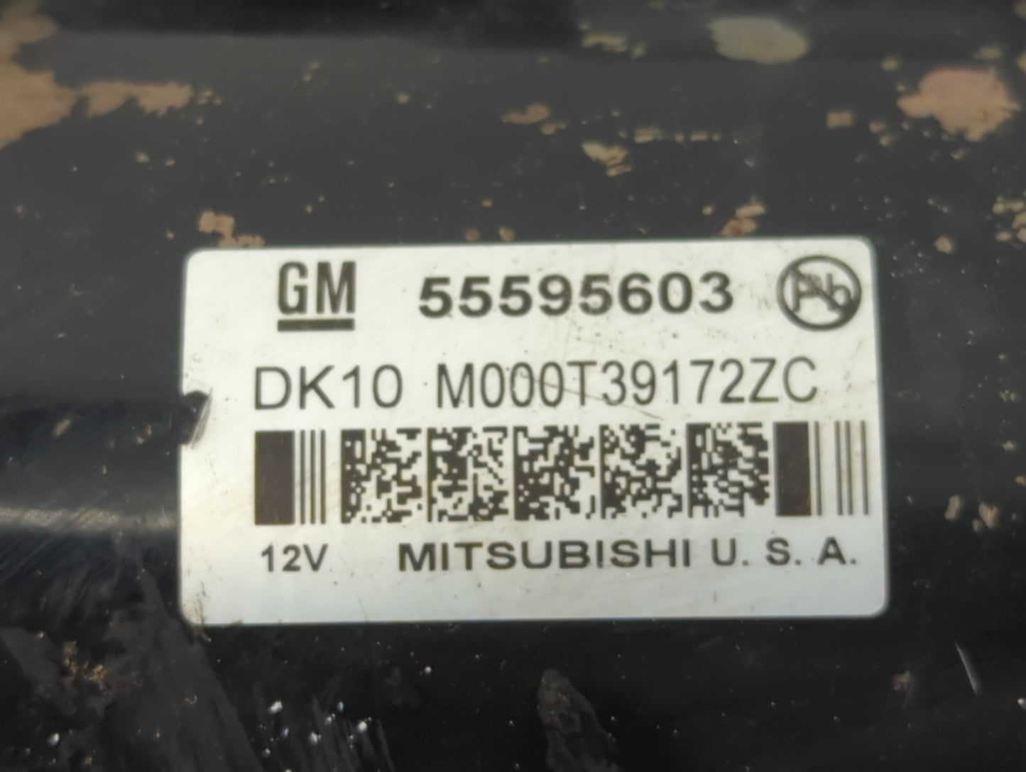 2011-2016 Chevrolet Cruze Car Starter Motor Solenoid OEM P/N:M000T39172ZC 55595603 Fits OEM Used Auto Parts - Oemusedautopar