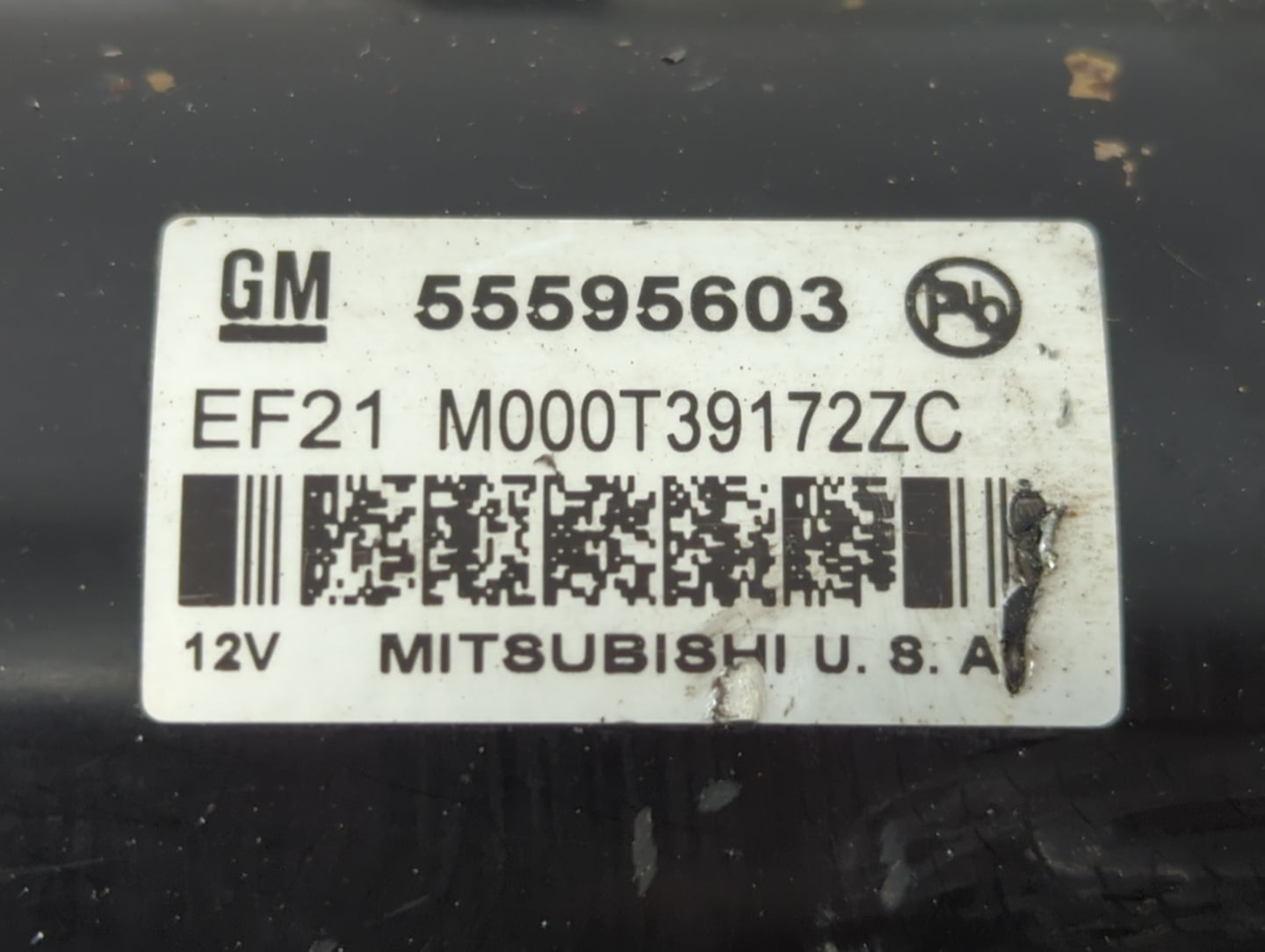 2011-2016 Chevrolet Cruze Car Starter Motor Solenoid OEM P/N:55595603 M000T39172ZC Fits OEM Used Auto Parts - Oemusedautopar