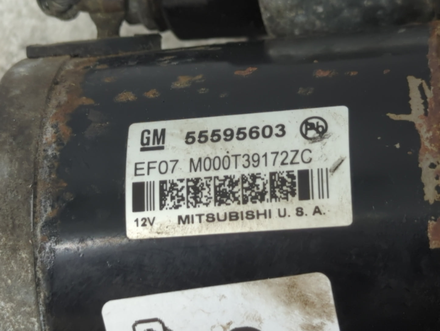 2011-2016 Chevrolet Cruze Car Starter Motor Solenoid OEM P/N:M000T39172ZC 55595603 Fits OEM Used Auto Parts - Oemusedautopar