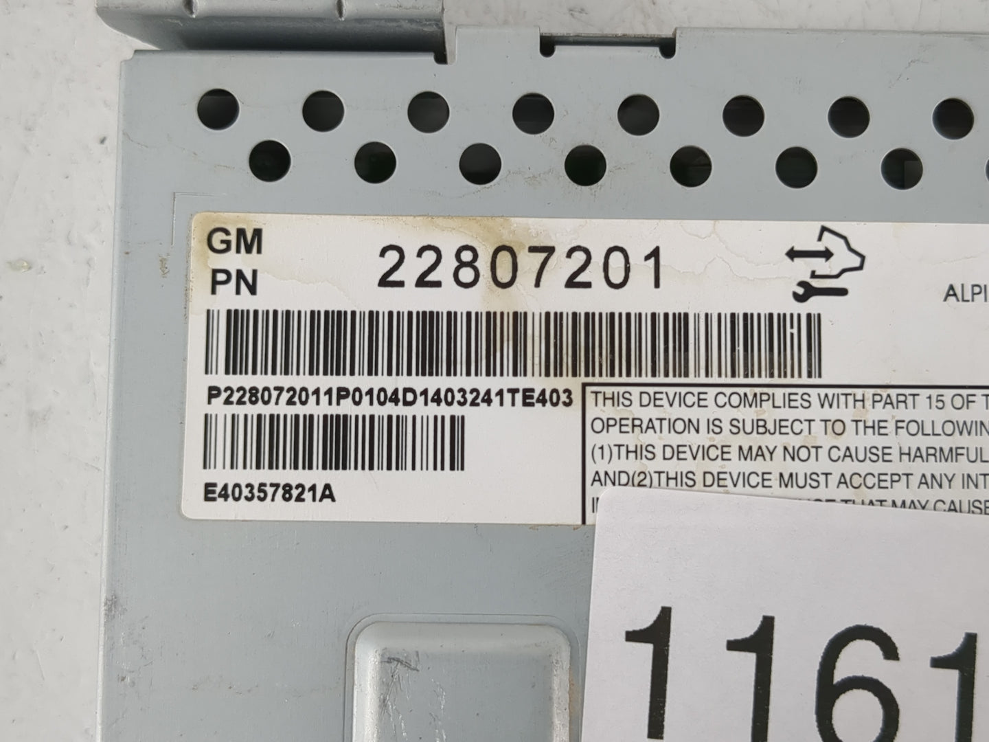 2012-2017 Chevrolet Equinox Information Display Screen - Oemusedautoparts1.com
