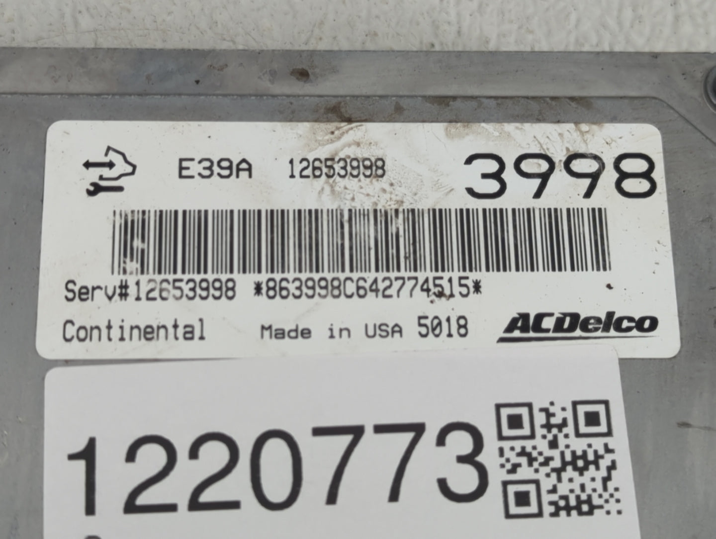 2013-2016 Chevrolet Equinox PCM Engine Control Computer ECU ECM PCU OEM P/N:E39A12653998 Fits Fits 2013 2014 2015 2016 OEM U