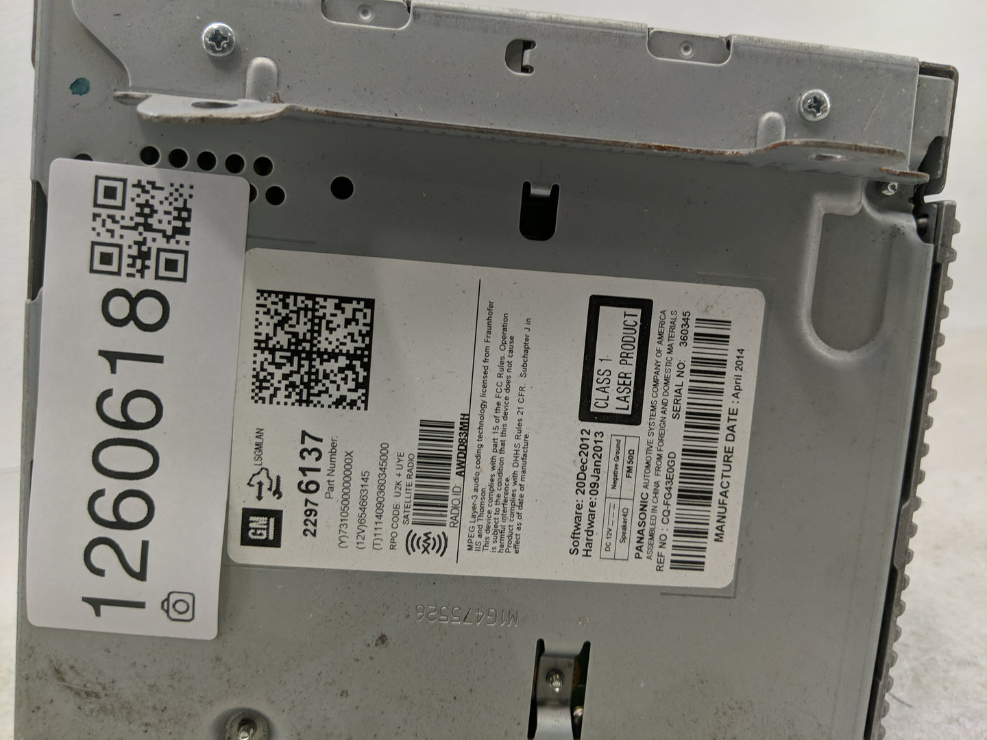2014-2015 Chevrolet Equinox Radio AM FM Cd Player Receiver Replacement P/N:22976137 Fits Fits 2014 2015 2016 2017 OEM Used A
