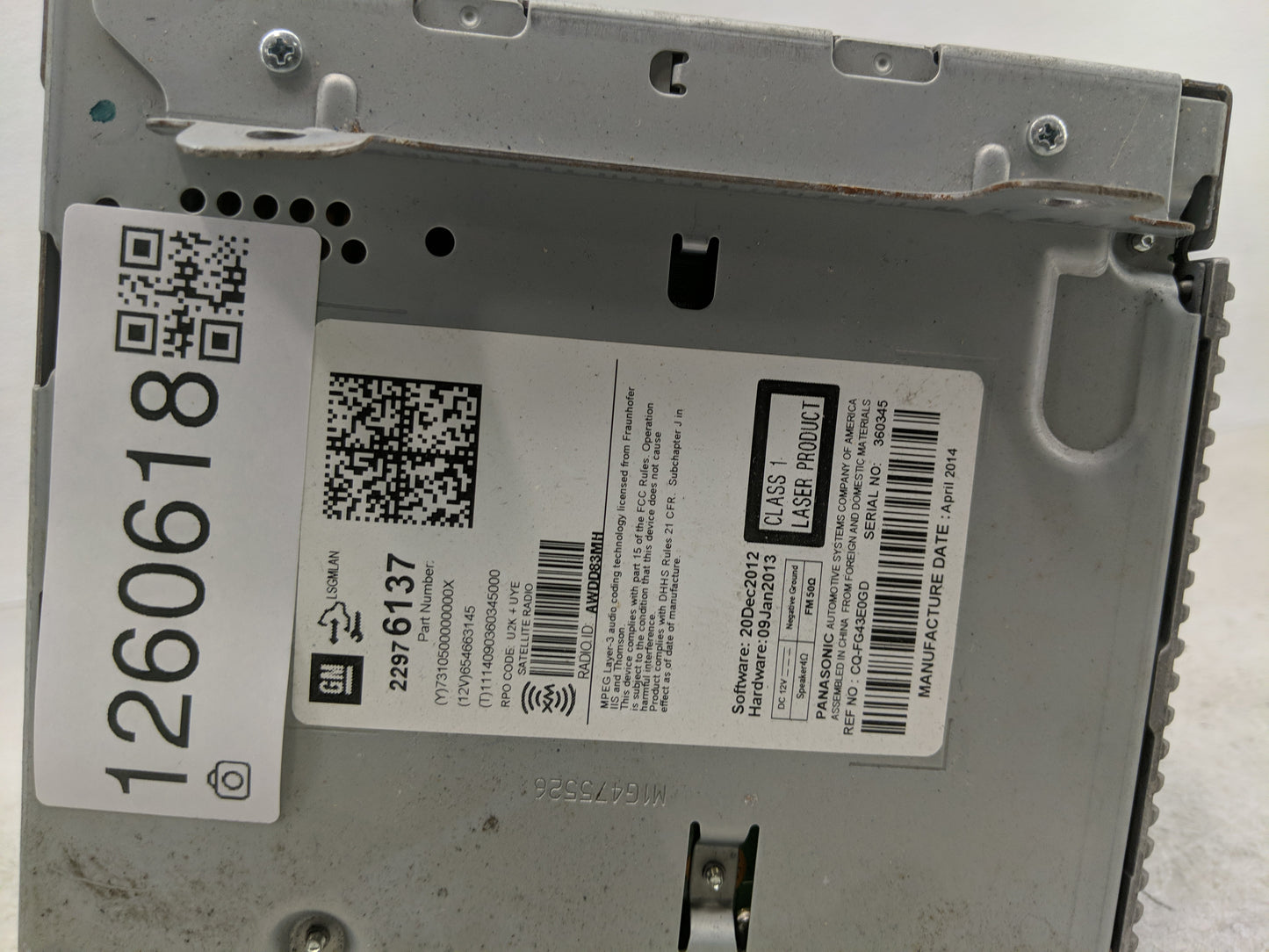 2014-2015 Chevrolet Equinox Radio AM FM Cd Player Receiver Replacement P/N:22976137 Fits Fits 2014 2015 2016 2017 OEM Used A