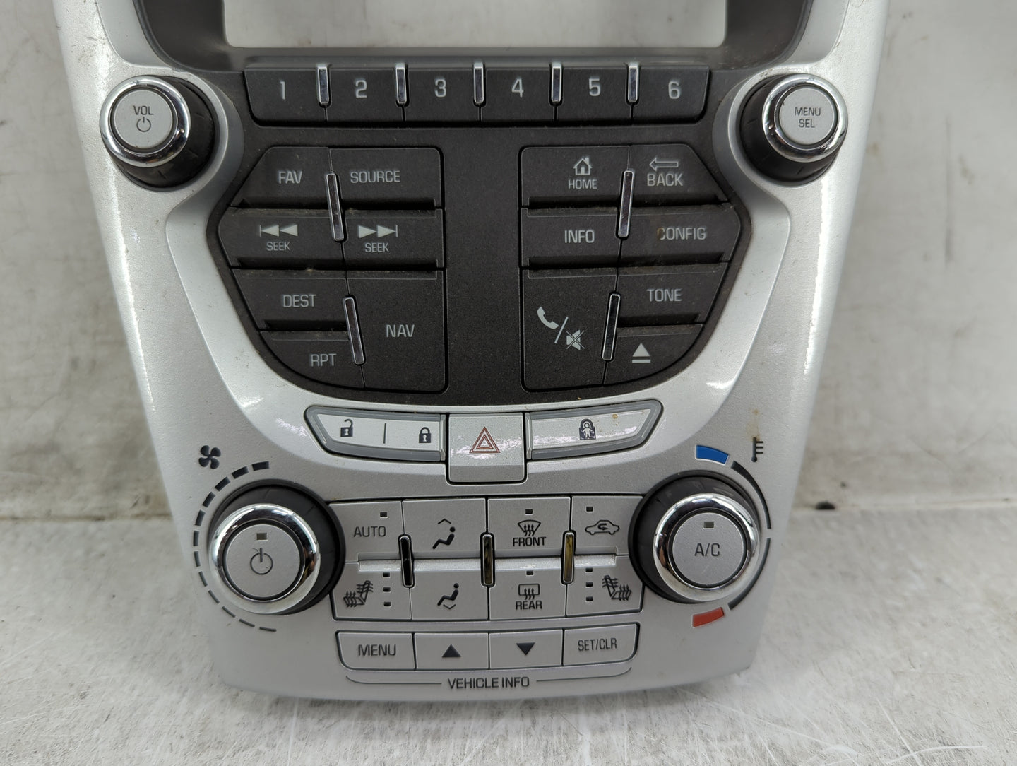 2012-2015 Chevrolet Equinox Radio Control Panel Silver - Oemusedautoparts1.com