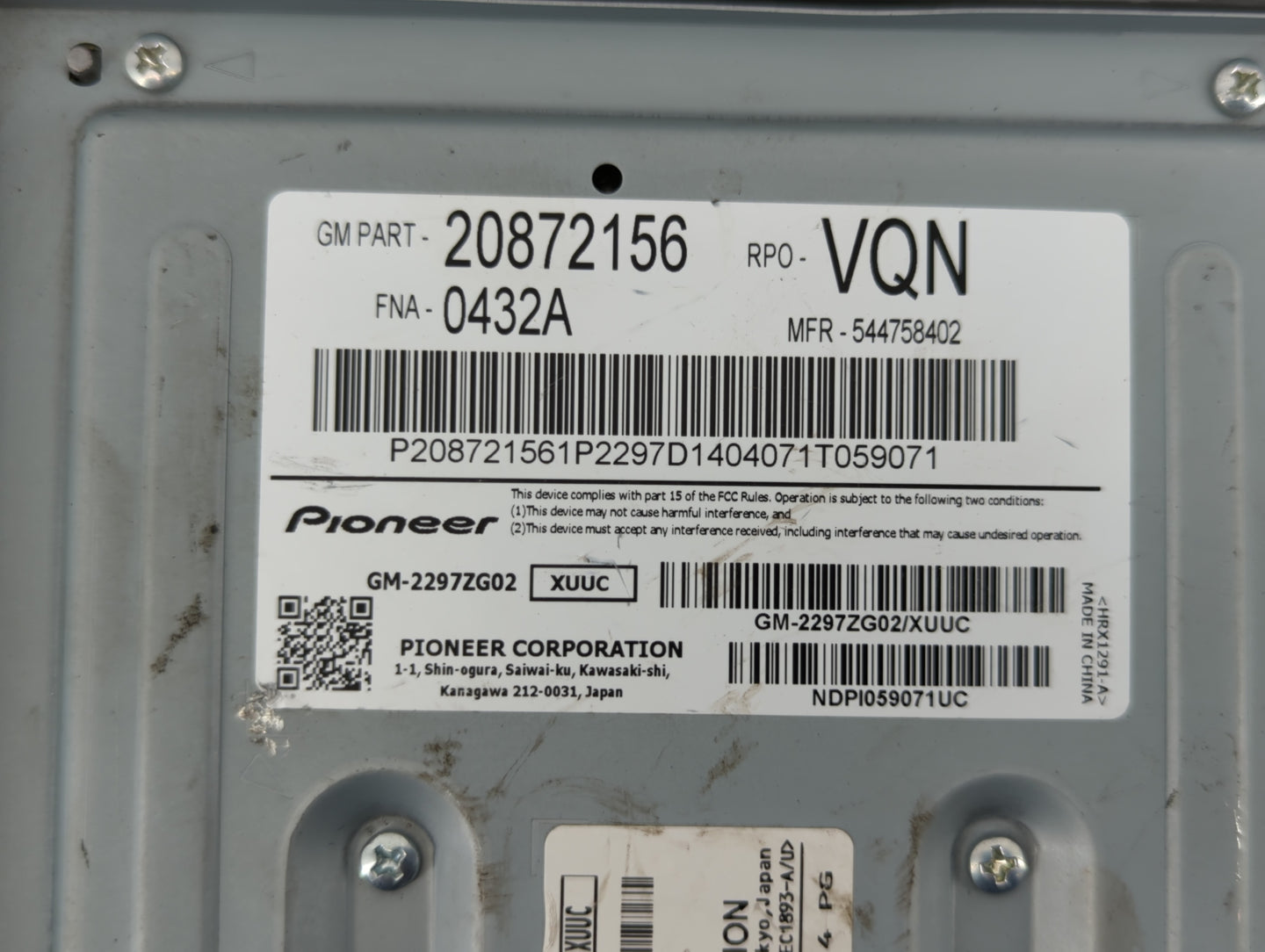 2010-2015 Chevrolet Equinox Am Fm Cd Player Radio Receiver - Oemusedautoparts1.com