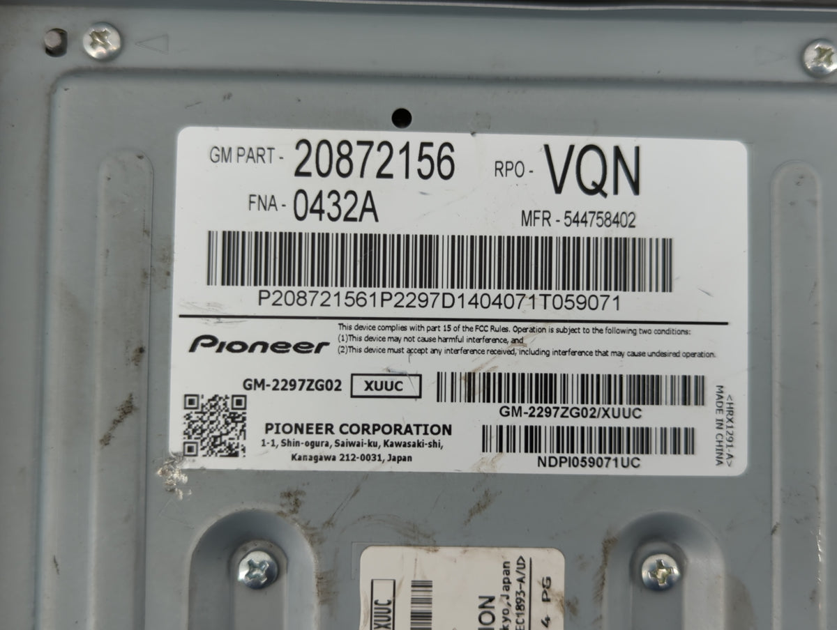 2010-2015 Chevrolet Equinox Am Fm Cd Player Radio Receiver 597012 - Oemusedautoparts1.com