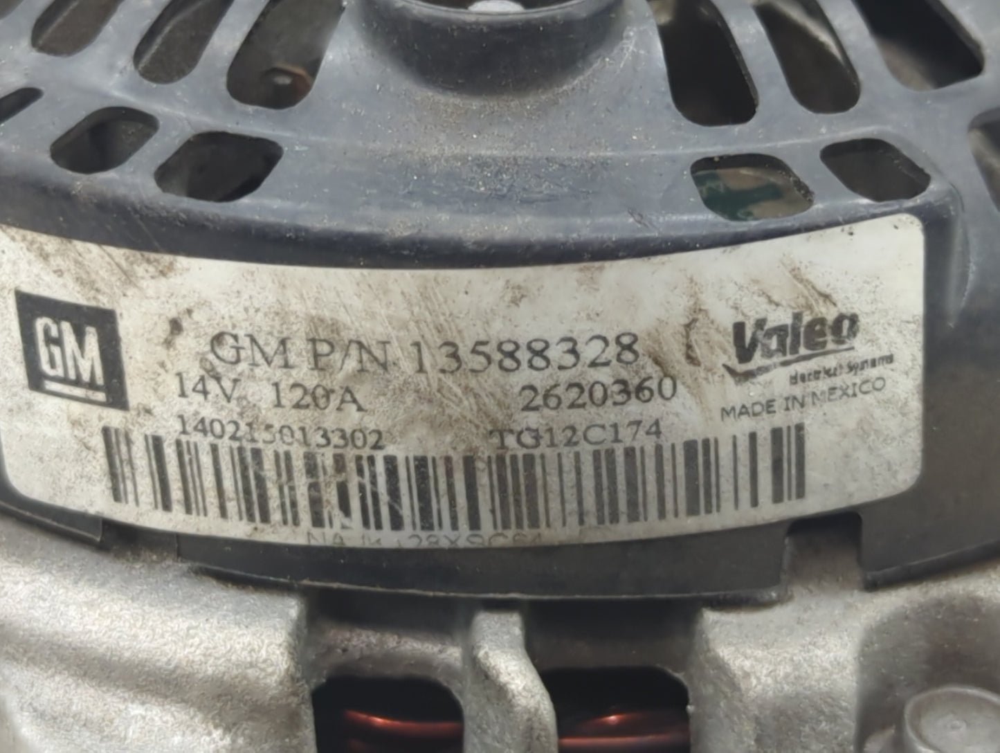 2010-2017 Chevrolet Equinox Alternator Replacement Generator Charging Assembly Engine OEM P/N:13588328 Fits OEM Used Auto Pa