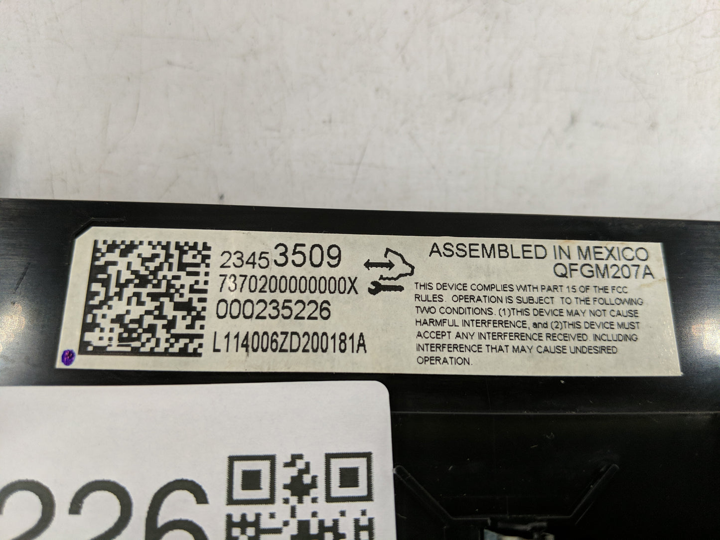 2014-2020 Chevrolet Impala Climate Control Module Temperature AC/Heater Replacement P/N:QFGM207A 23453509 Fits OEM Used Auto