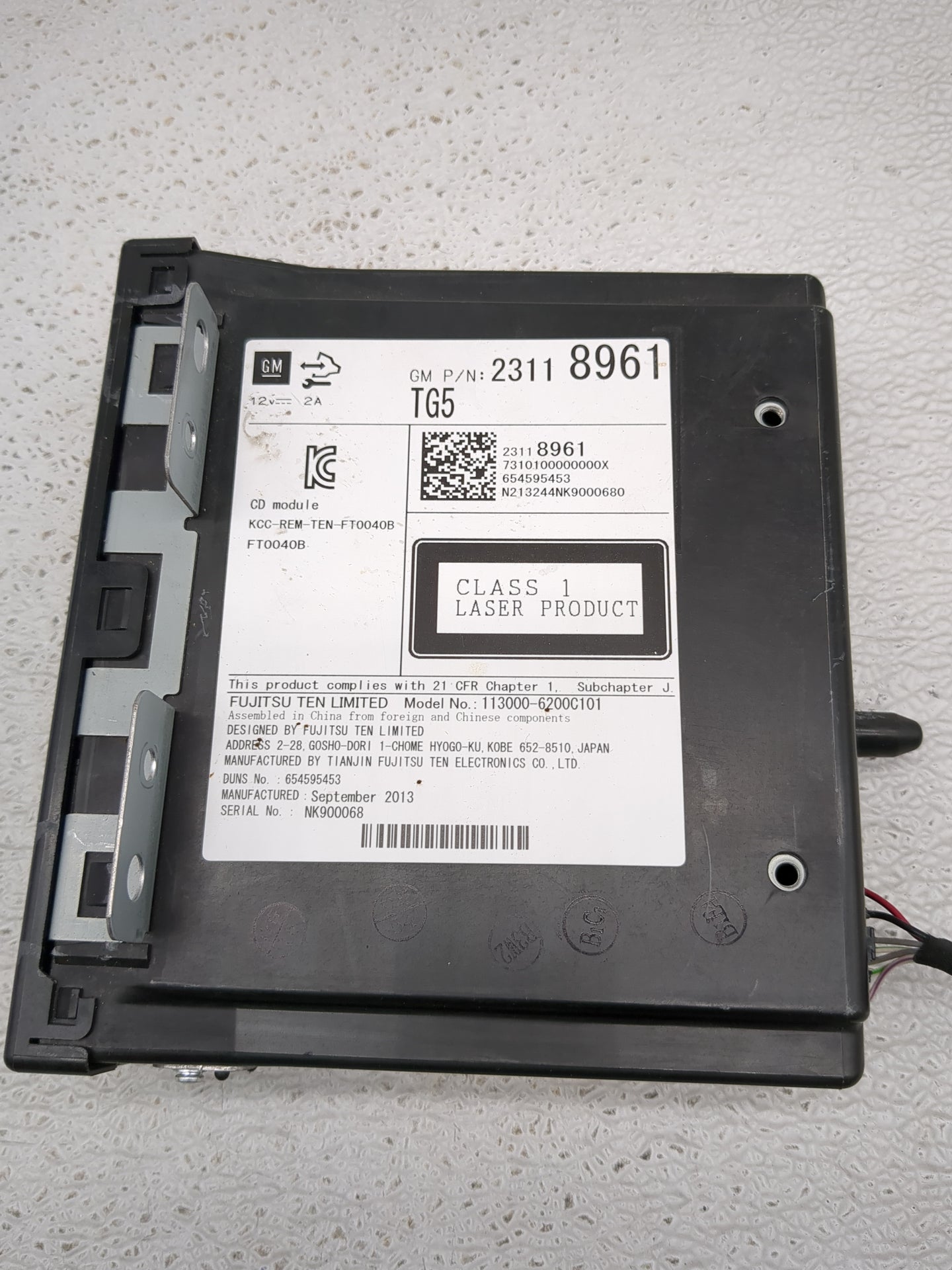 2013-2016 Chevrolet Impala Radio AM FM Cd Player Receiver Replacement P/N:23118961 Fits Fits 2013 2014 2015 2016 OEM Used Au