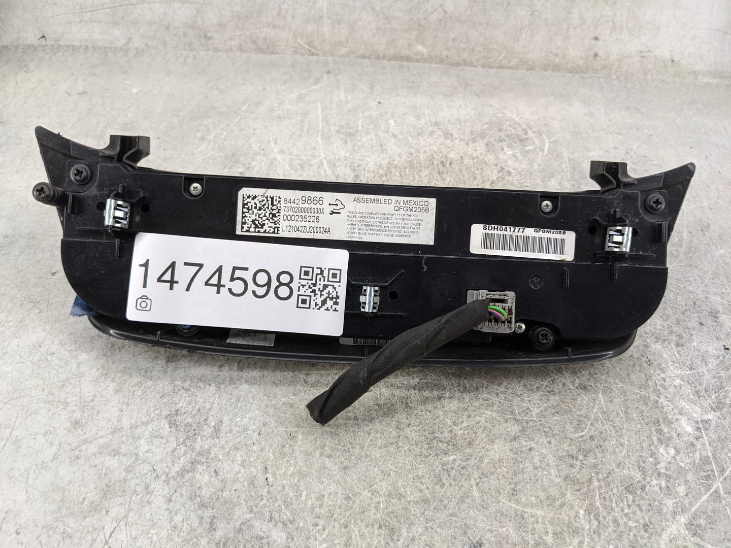 2014 Chevrolet Impala Climate Control Module Temperature AC/Heater Replacement P/N:84429866 QFGM205B, SDH041777 Fits OEM Use