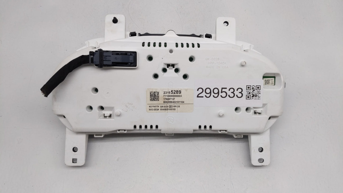 2014 Chevrolet Impala Instrument Cluster Speedometer Gauges P/N:23155289 23143830 Fits OEM Used Auto Parts - Oemusedautopart