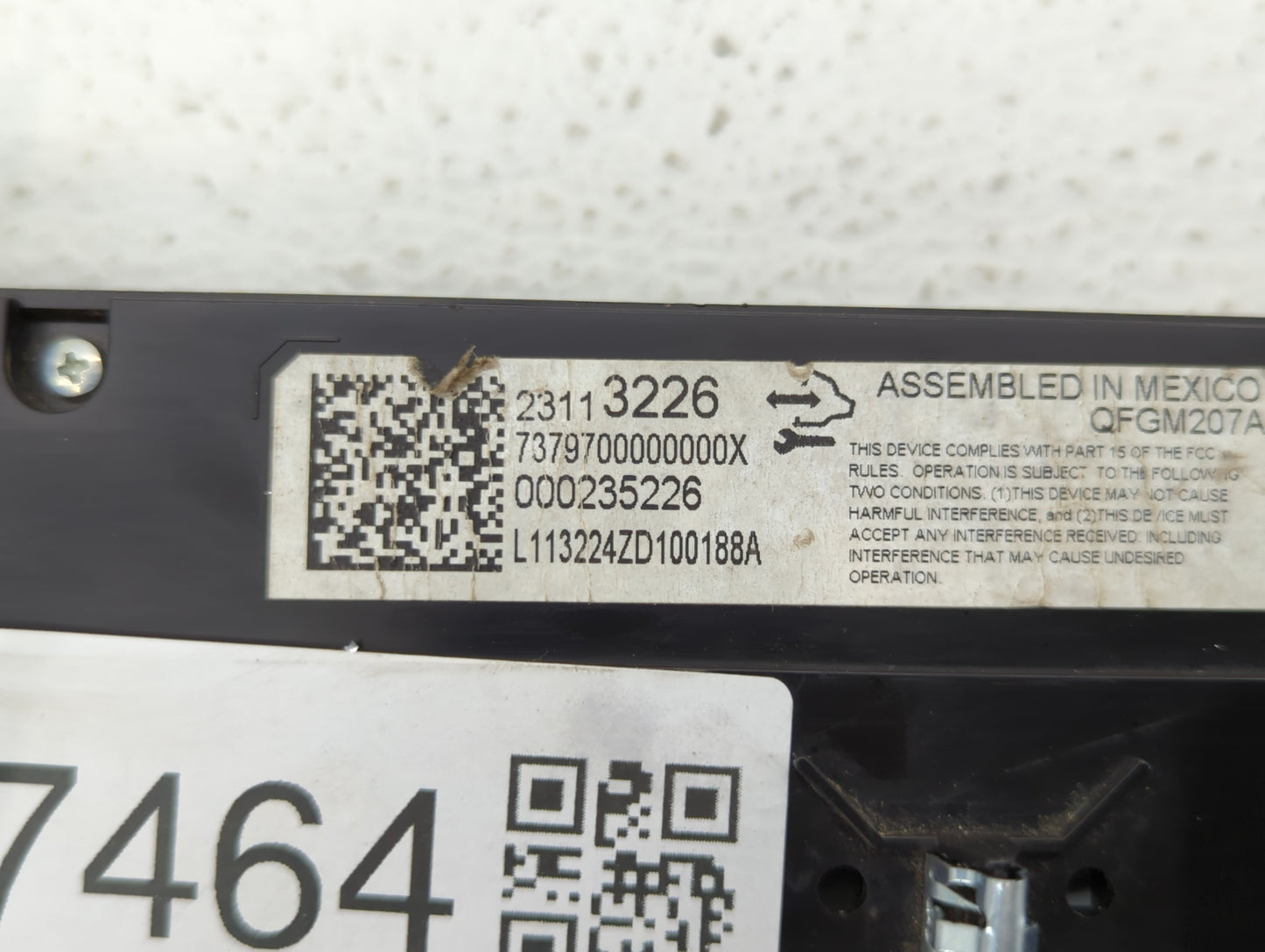2014 Chevrolet Impala Climate Control Module Temperature AC/Heater Replacement P/N:23113226 Fits OEM Used Auto Parts - Oemus