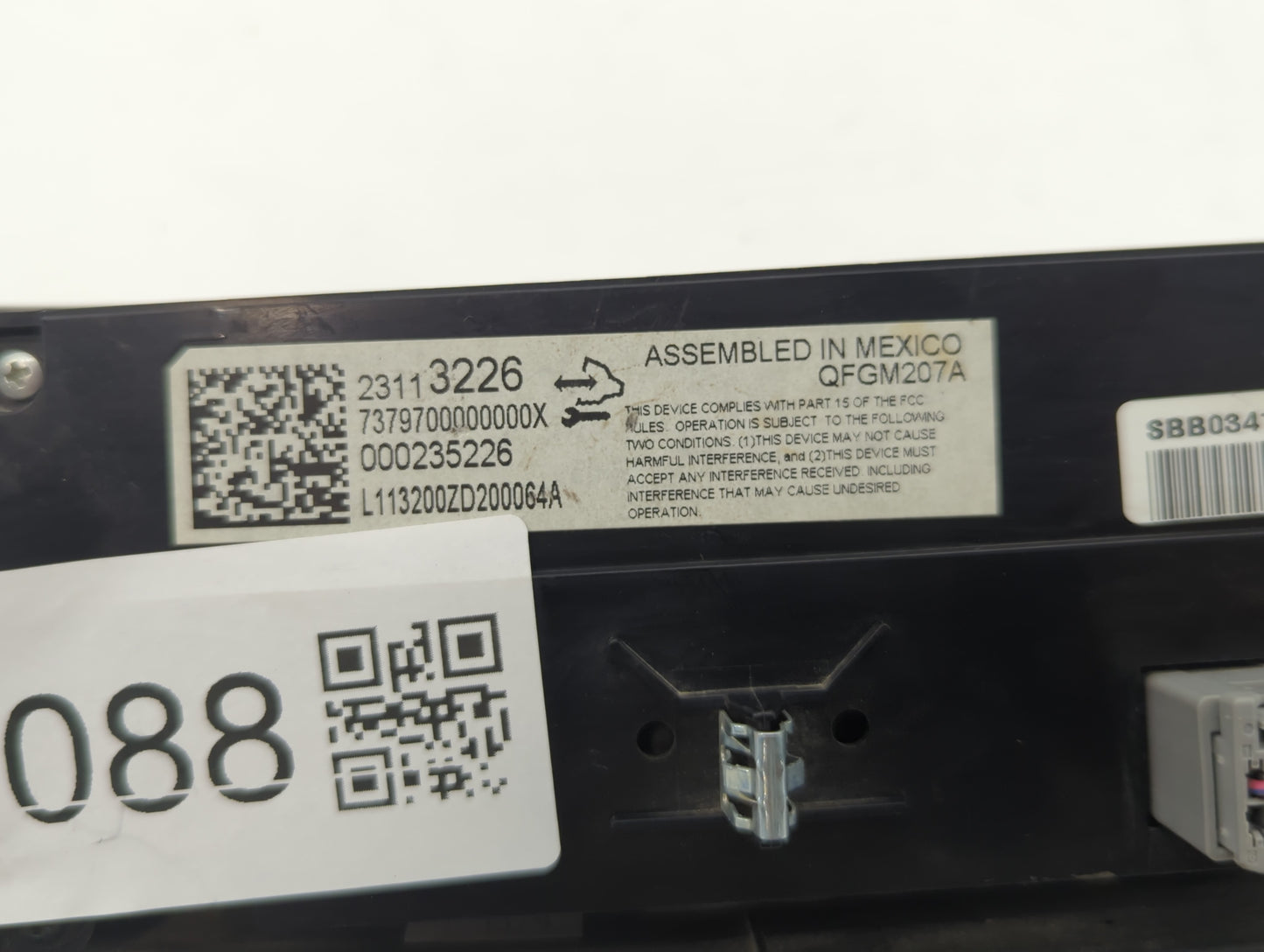 2014 Chevrolet Impala Climate Control Module Temperature AC/Heater Replacement P/N:23113226 Fits OEM Used Auto Parts - Oemus