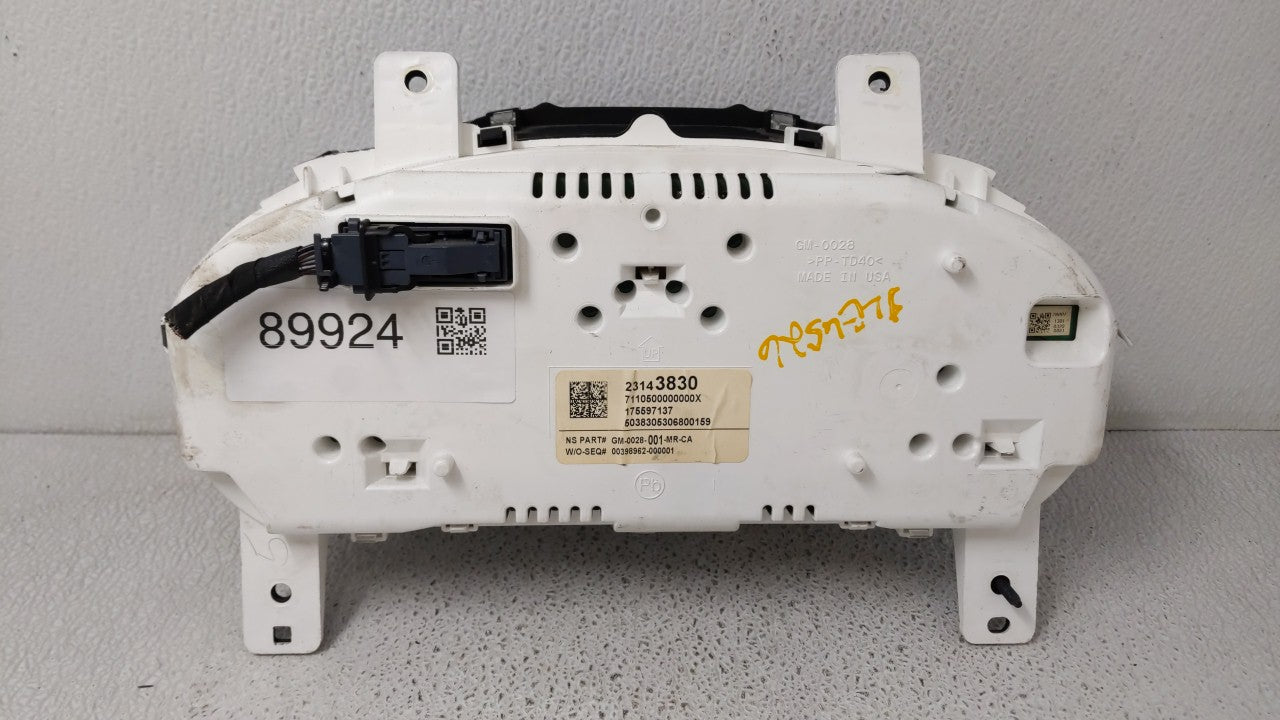 2014 Chevrolet Impala Instrument Cluster Speedometer Gauges P/N:23155289 23451503, 23143830 Fits OEM Used Auto Parts - Oemus
