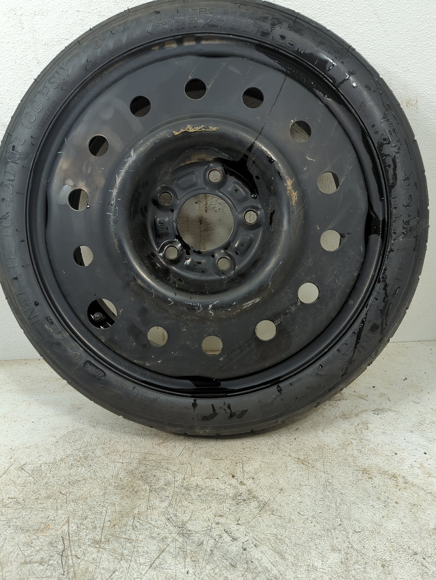 2014 Chevrolet Impala Limited Spare Donut Tire Wheel Rim Oem - Oemusedautoparts1.com