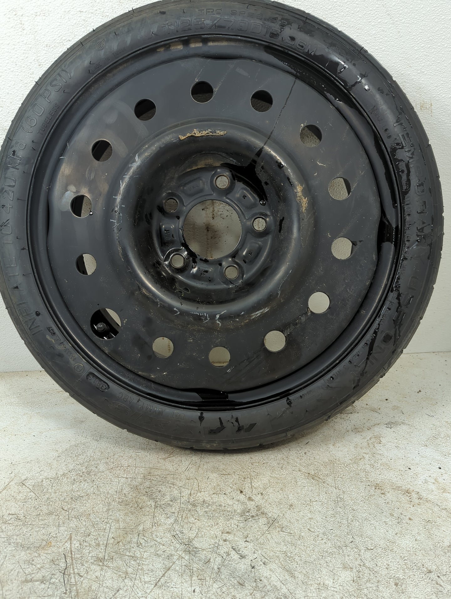 2014 Chevrolet Impala Limited Spare Donut Tire Wheel Rim Oem - Oemusedautoparts1.com
