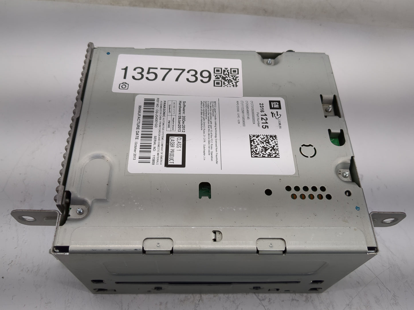 2014-2016 Chevrolet Malibu Radio AM FM Cd Player Receiver Replacement P/N:23161215 Fits Fits 2014 2015 2016 OEM Used Auto Pa