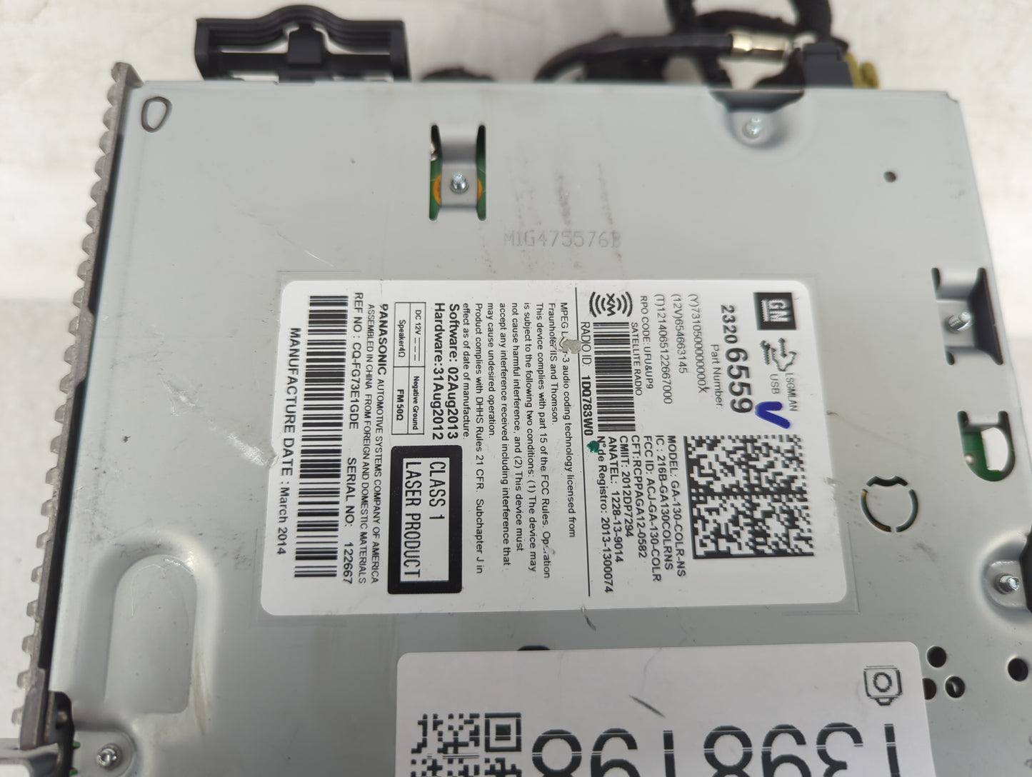 2014-2016 Chevrolet Malibu Radio AM FM Cd Player Receiver Replacement P/N:23206559 Fits Fits 2014 2015 2016 OEM Used Auto Pa