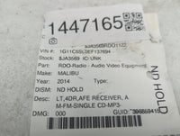 2014 Chevrolet Malibu Radio AM FM Cd Player Receiver Replacement P/N:M647562A Fits OEM Used Auto Parts - Oemusedautoparts1.c