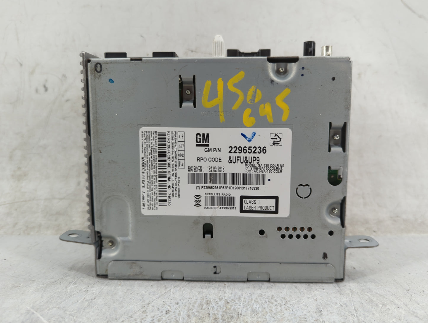 2014-2016 Chevrolet Malibu Radio AM FM Cd Player Receiver Replacement P/N:22965236 Fits Fits 2014 2015 2016 OEM Used Auto Pa