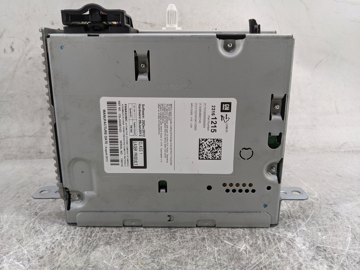 2014-2016 Chevrolet Malibu Radio AM FM Cd Player Receiver Replacement P/N:23161215 CQ-JG43E1GD Fits Fits 2014 2015 2016 OEM 