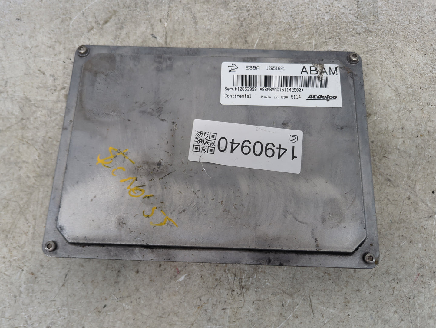 2013-2016 Chevrolet Malibu PCM Engine Control Computer ECU ECM PCU OEM P/N:12651631 12653998, E39A Fits Fits 2013 2014 2015 