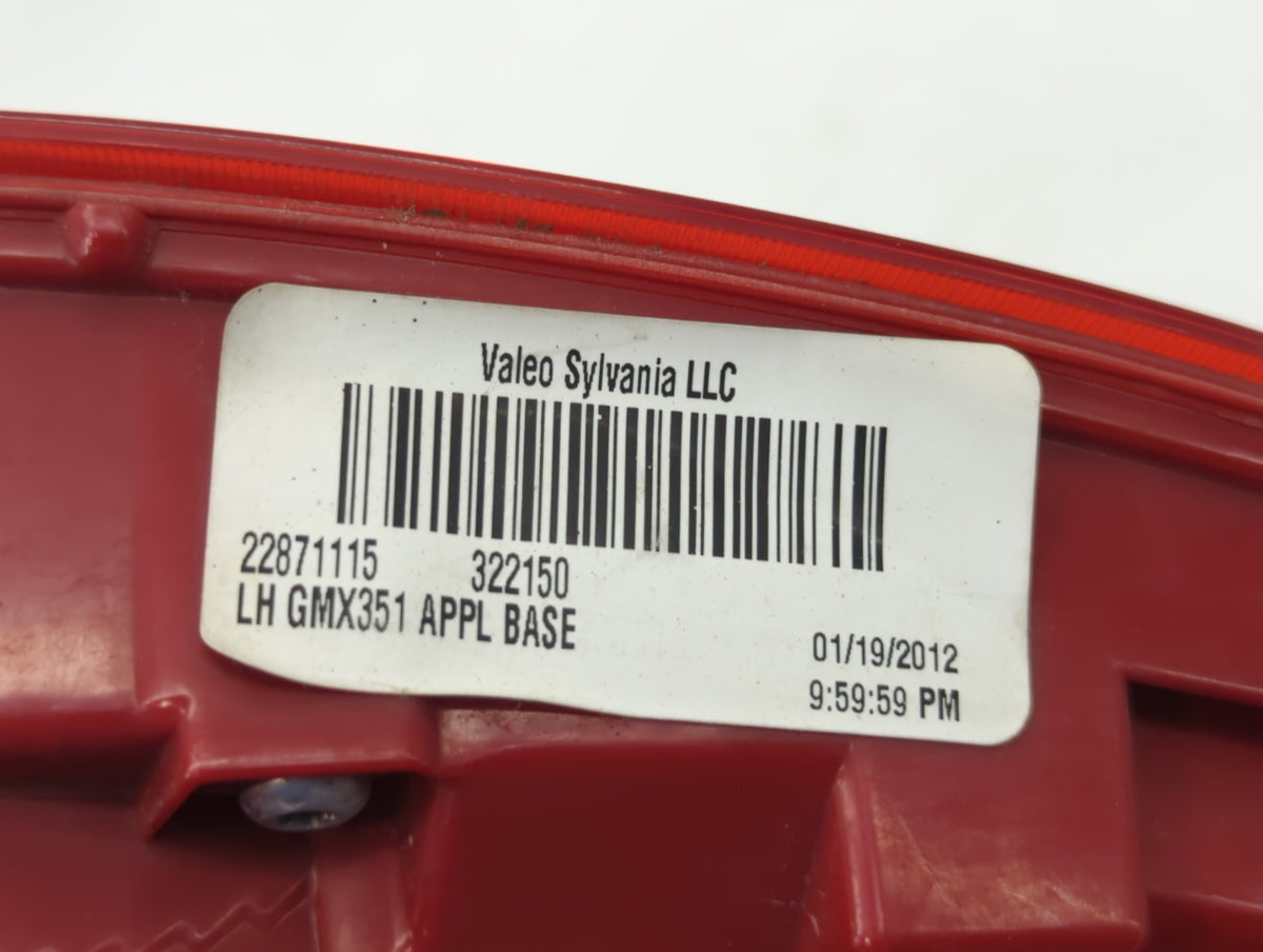 2013-2016 Chevrolet Malibu Tail Light Assembly Driver Left OEM P/N:22871115 22907311 Fits Fits 2013 2014 2015 2016 OEM Used 