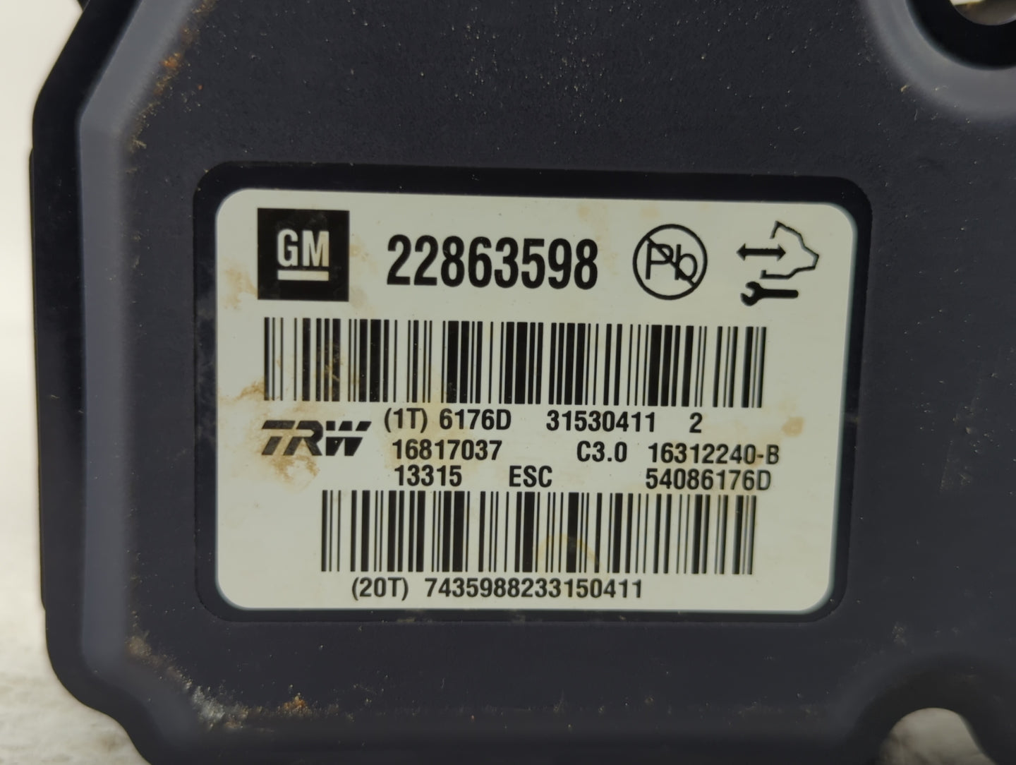 2013-2016 Chevrolet Malibu ABS Pump Control Module Replacement P/N:22863598 22838815, 22971448 Fits Fits 2012 2013 2014 2015