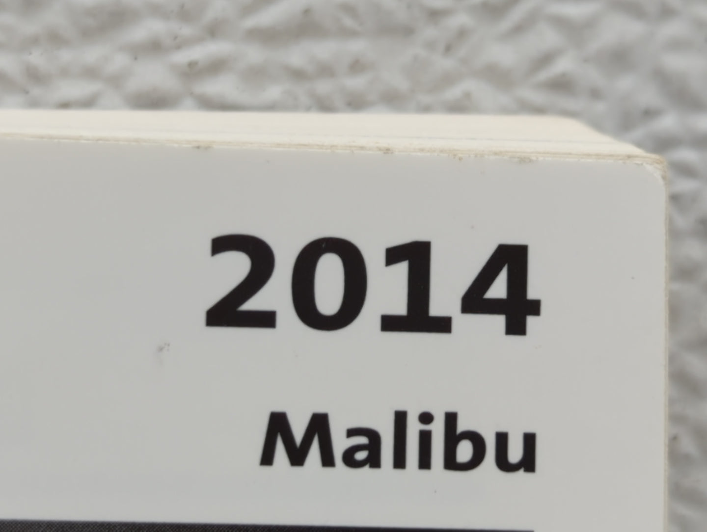2014 Chevrolet Malibu Owners Manual Book Guide P/N:22825339 OEM Used Auto Parts - Oemusedautoparts1.com