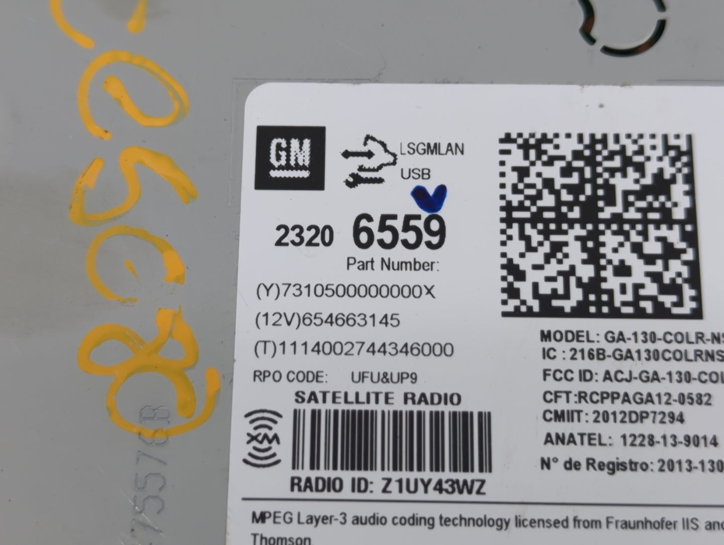 2014-2016 Chevrolet Malibu Am Fm Cd Player Radio Receiver - Oemusedautoparts1.com