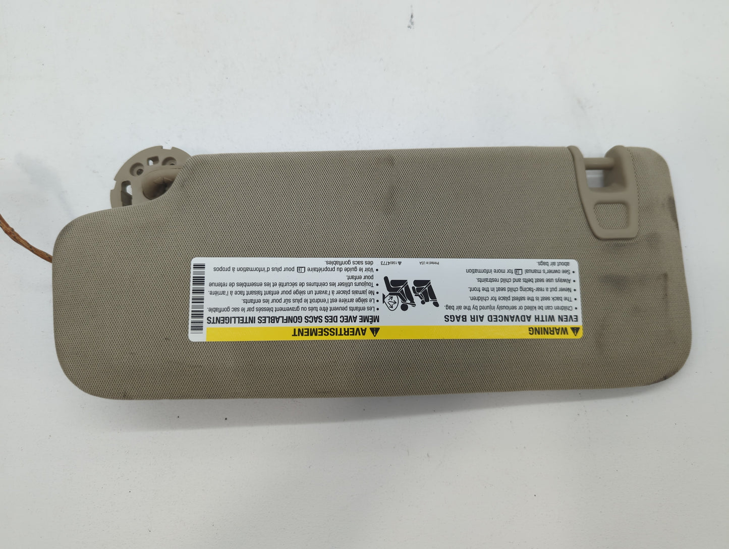 2013-2016 Chevrolet Malibu Sun Visor Shade Replacement Passenger Right Mirror Fits Fits 2013 2014 2015 2016 OEM Used Auto Pa