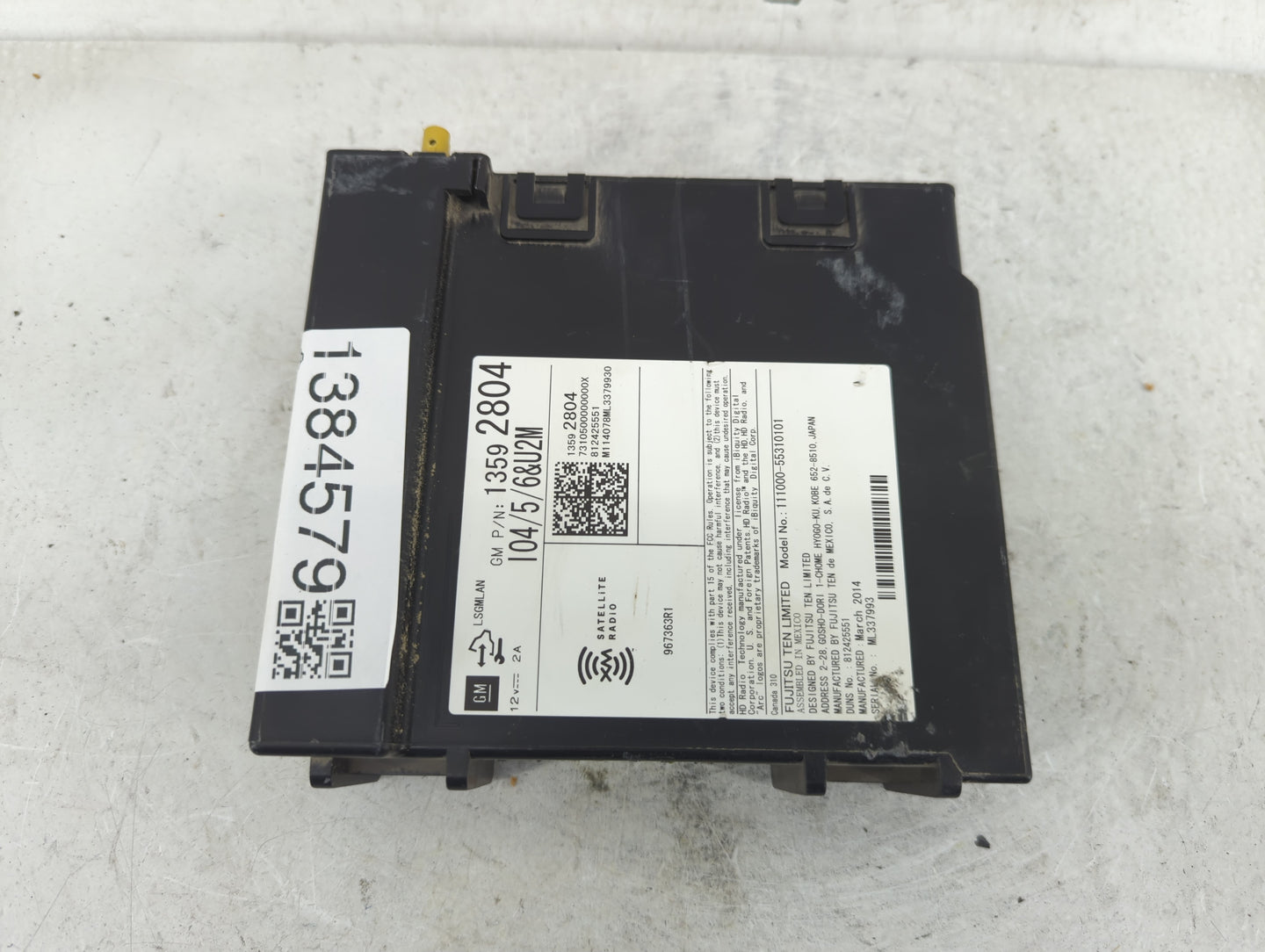 2014 Chevrolet Silverado 1500 Radio AM FM Cd Player Receiver Replacement P/N:812425551 13592804 Fits Fits 2013 2015 OEM Used