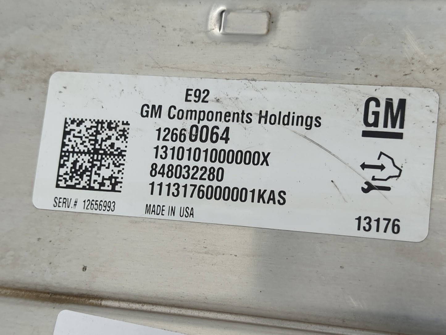 2014-2016 Chevrolet Silverado 1500 PCM Engine Control Computer ECU ECM PCU OEM P/N:848032280 12660064 Fits Fits 2014 2015 20