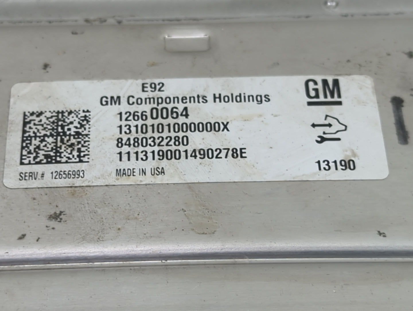 2014-2016 Chevrolet Silverado 1500 PCM Engine Control Computer ECU ECM PCU OEM P/N:12660064 12656993 Fits Fits 2014 2015 201