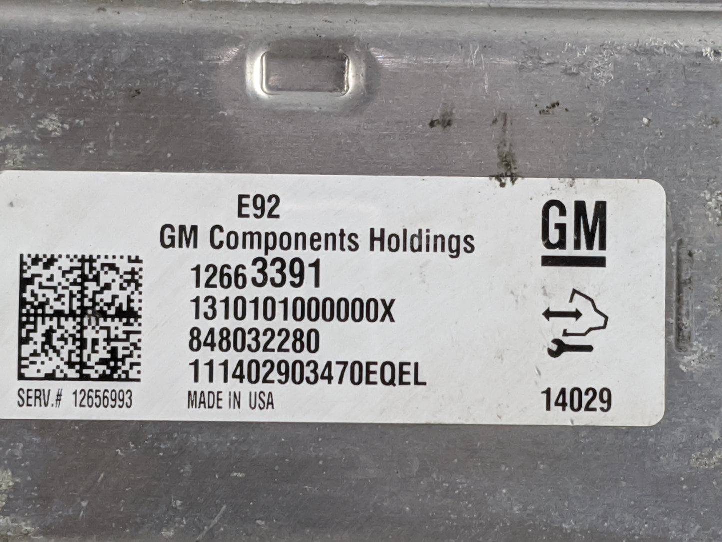 2014-2016 Chevrolet Silverado 1500 PCM Engine Control Computer ECU ECM PCU OEM P/N:12663391 12656993 Fits Fits 2014 2015 201