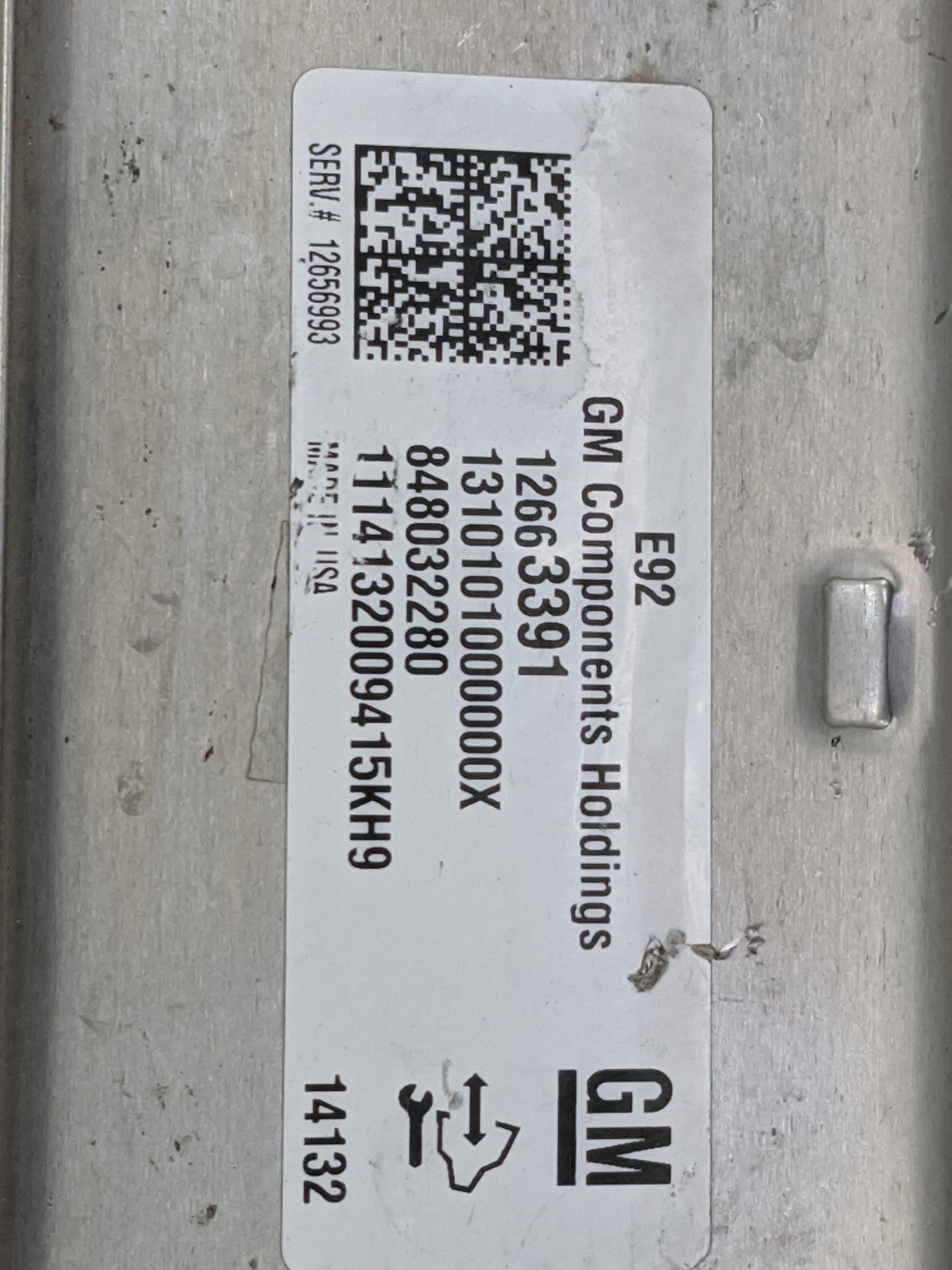 2014-2016 Chevrolet Silverado 1500 PCM Engine Control Computer ECU ECM PCU OEM P/N:12663391 12656993 Fits Fits 2014 2015 201