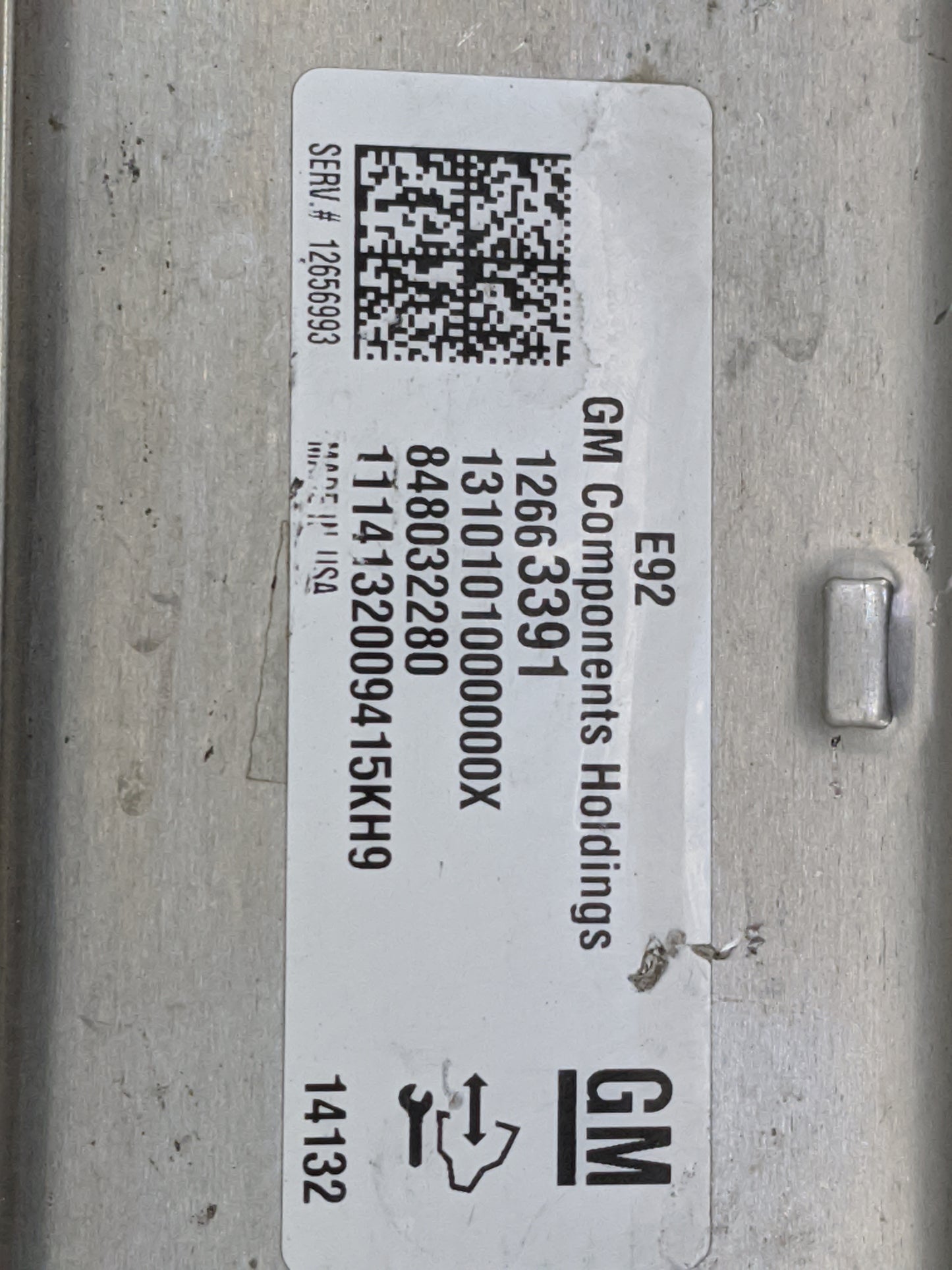 2014-2016 Chevrolet Silverado 1500 PCM Engine Control Computer ECU ECM PCU OEM P/N:12663391 12656993 Fits Fits 2014 2015 201