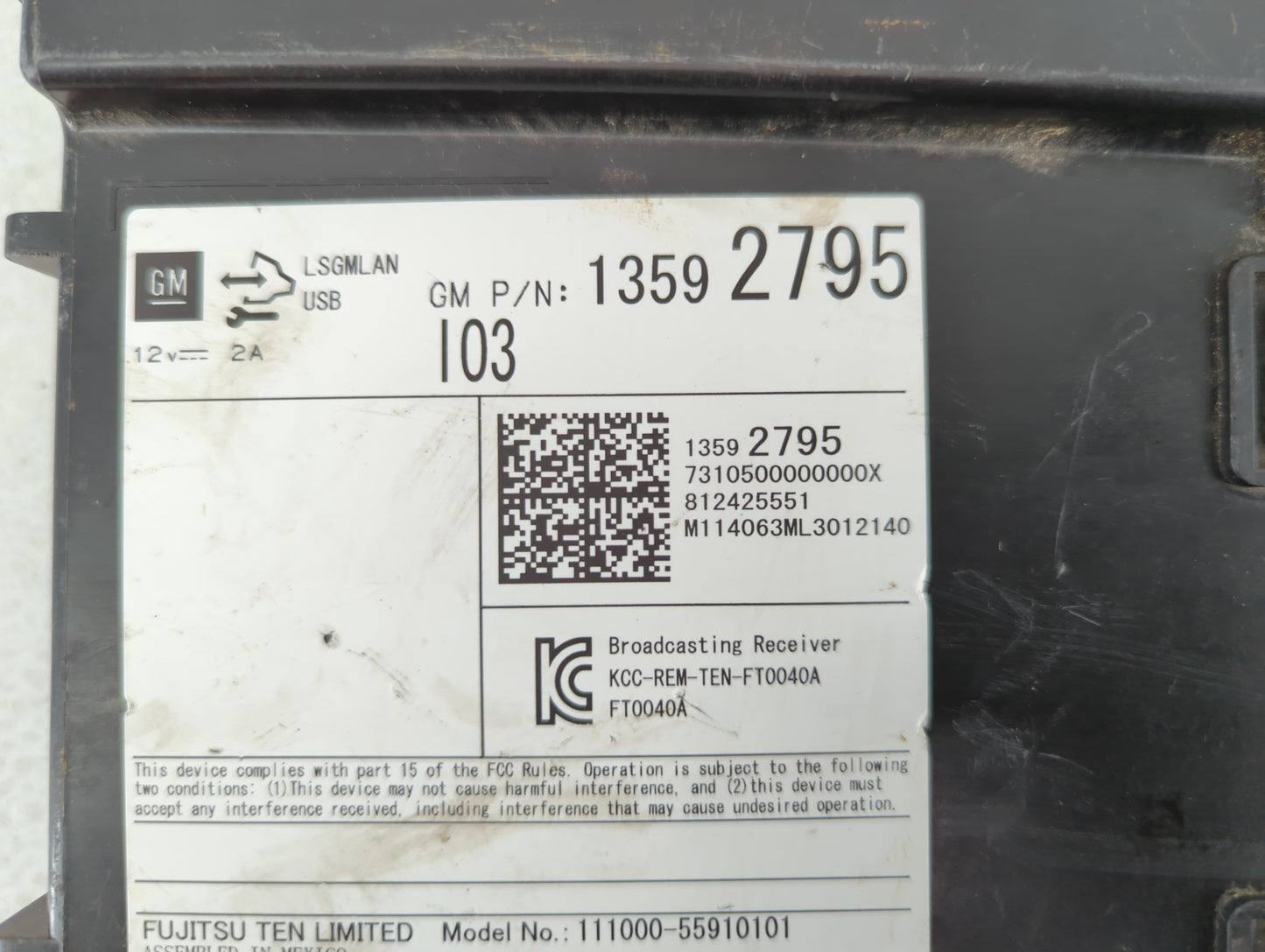 2014-2014 Chevrolet Silverado 1500 Am Fm Cd Player Radio Receiver - Oemusedautoparts1.com