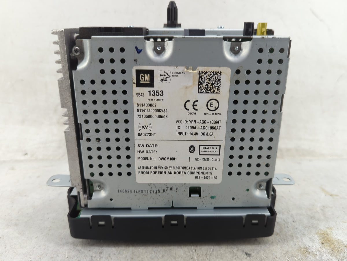 2014 Chevrolet Sonic Radio AM FM Cd Player Receiver Replacement P/N:95421353 811403062 Fits OEM Used Auto Parts - Oemusedaut