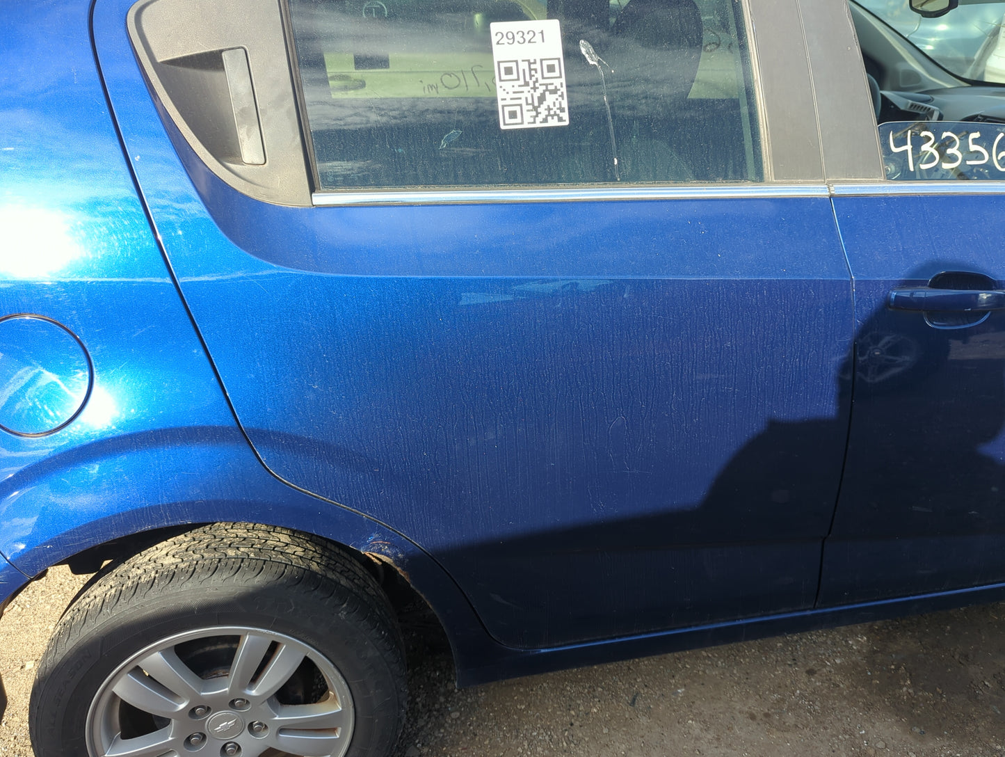 2012-2014 Chevrolet Sonic Passenger Rear Door Oem - Oemusedautoparts1.com