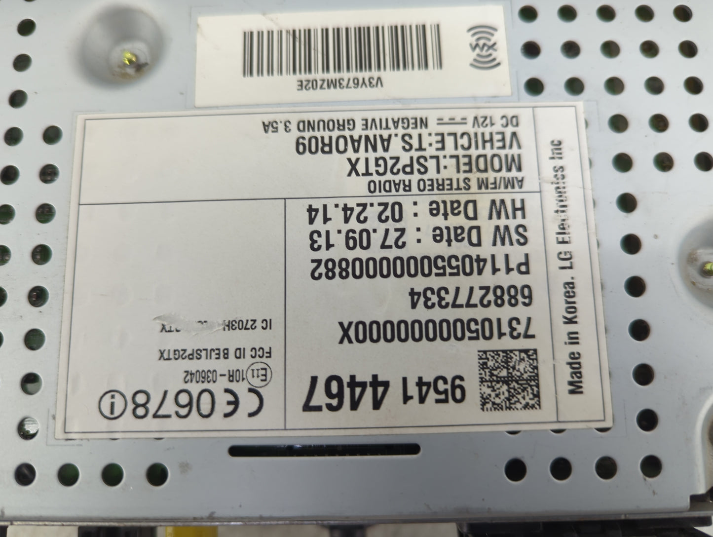 2014 Chevrolet Sonic Radio AM FM Cd Player Receiver Replacement P/N:95414467 Fits Fits 2003 2004 2005 2006 OEM Used Auto Par