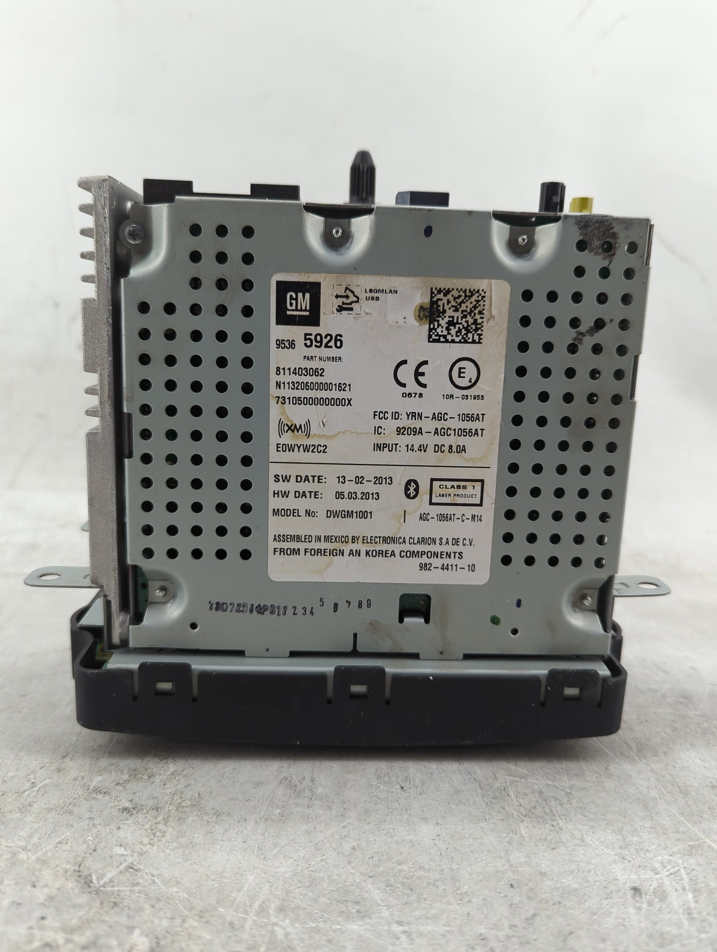 2014 Chevrolet Sonic Radio AM FM Cd Player Receiver Replacement P/N:95365926 Fits OEM Used Auto Parts - Oemusedautoparts1.co